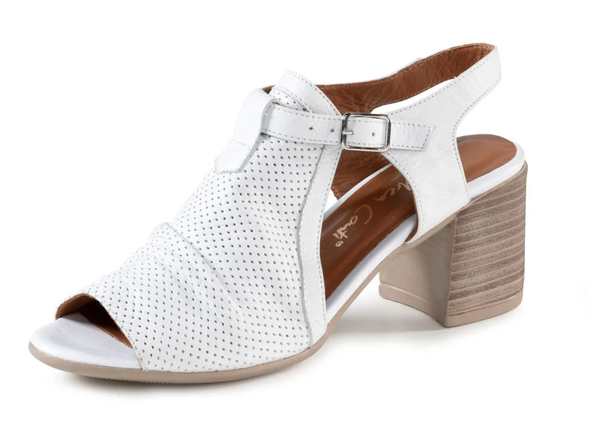 Andrea Conti Sandalette mit Zier-Perforation