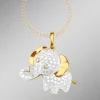 Anhänger Elefant mit 71 Diamanten