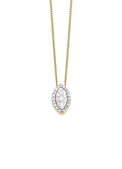 Anhänger mit 3 Brillanten, 20 Diamanten und Ankerkette