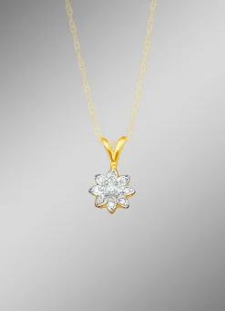 Anhänger mit Brillant und Diamanten