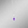 Anhänger mit echt Amethyst und synth. Zirkonia