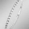 Armband aus Edelstahl mit weißen Kristallen