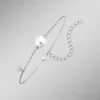 Armband mit Süßwasser-Zuchtperle und synth. Zirkonia