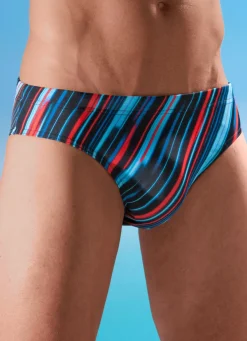 Badehose in Slipform, allover dessiniert