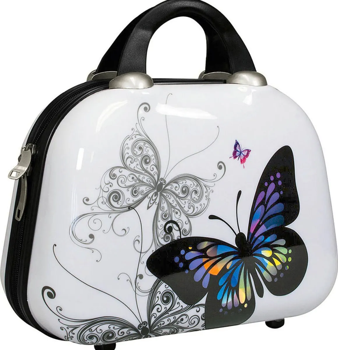 Beautycase Butterfly mit unterteiltem Innenfach