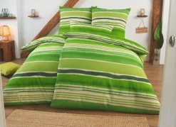 Beidseitig bedruckte Bettwäsche-Garnitur in Polycotton-Qualität