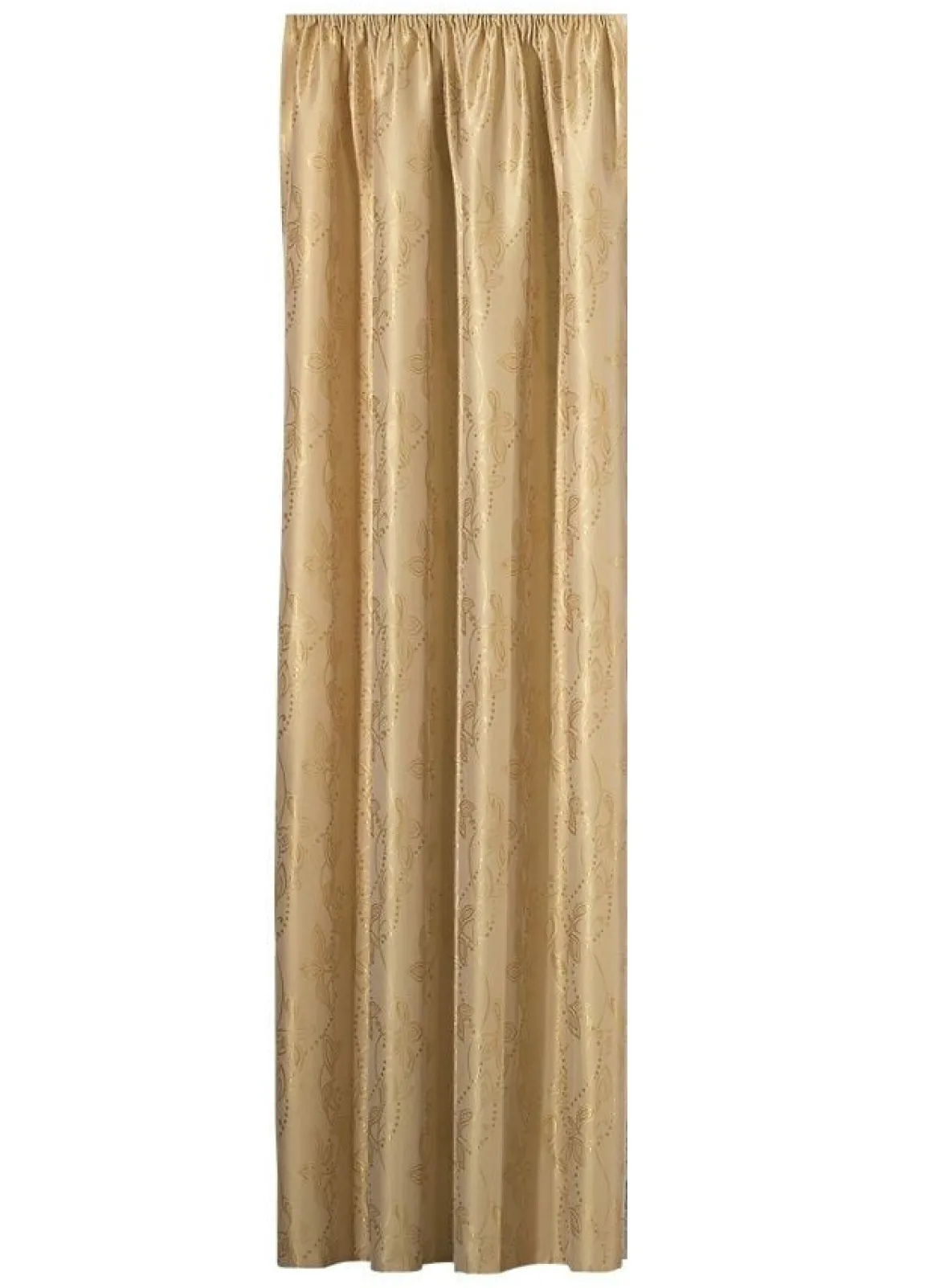 Übergardine mit Blatt-Musterung