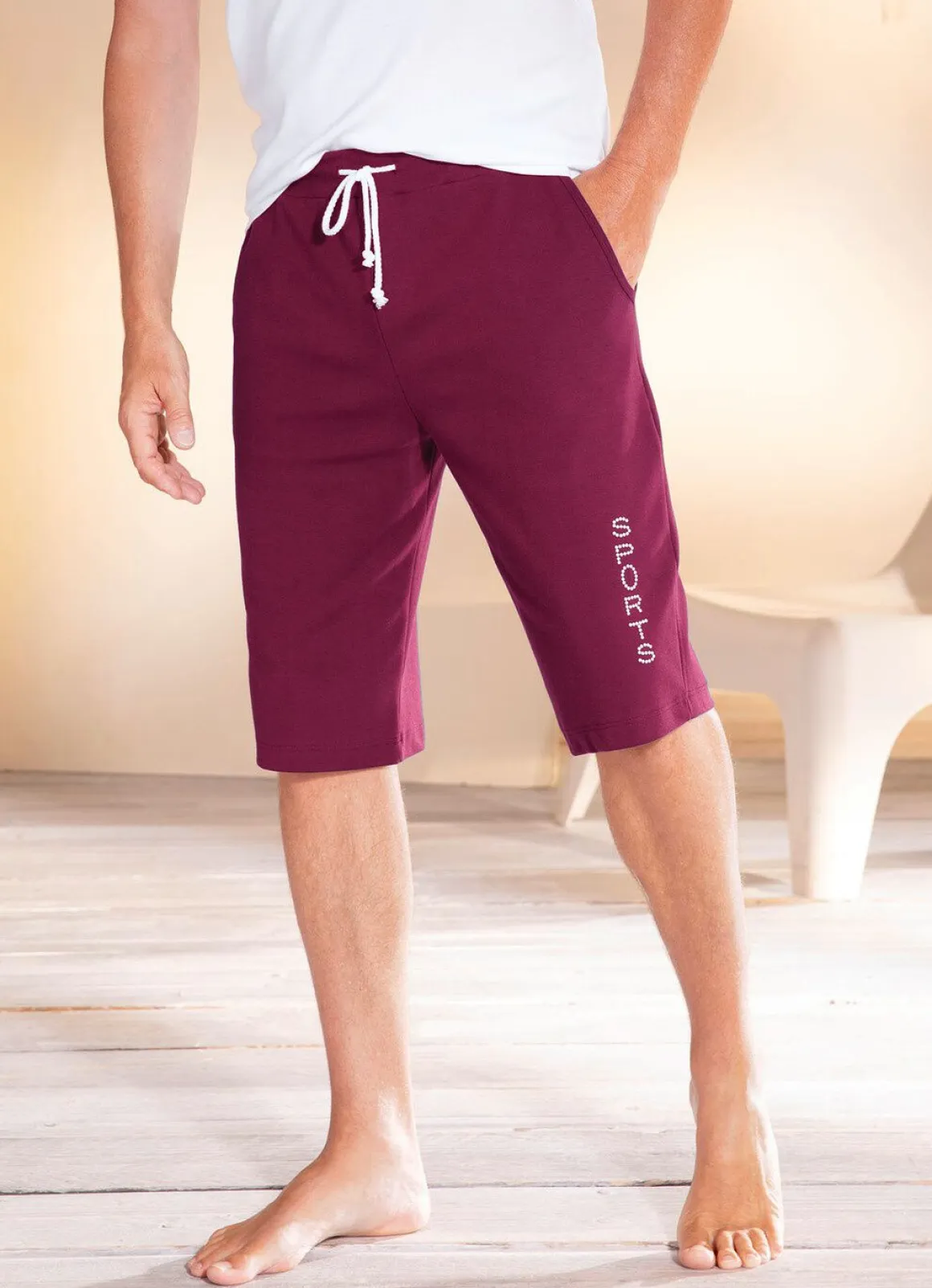 Bermuda mit breitem Bund in 4 Farben