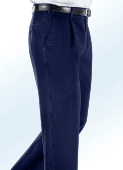 Bügelfreie Jeans mit Gürtel in 3 Farben
