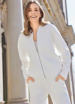 Blouson mit Rippenstrickbündchen