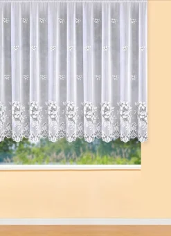 Blumenfenster-Store mit Universalschienenband