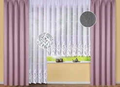 Blumenfenster-Store mit Universalschienenband