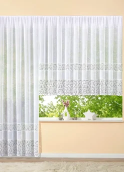 Blumenfenster-Store mit Universalschienenband