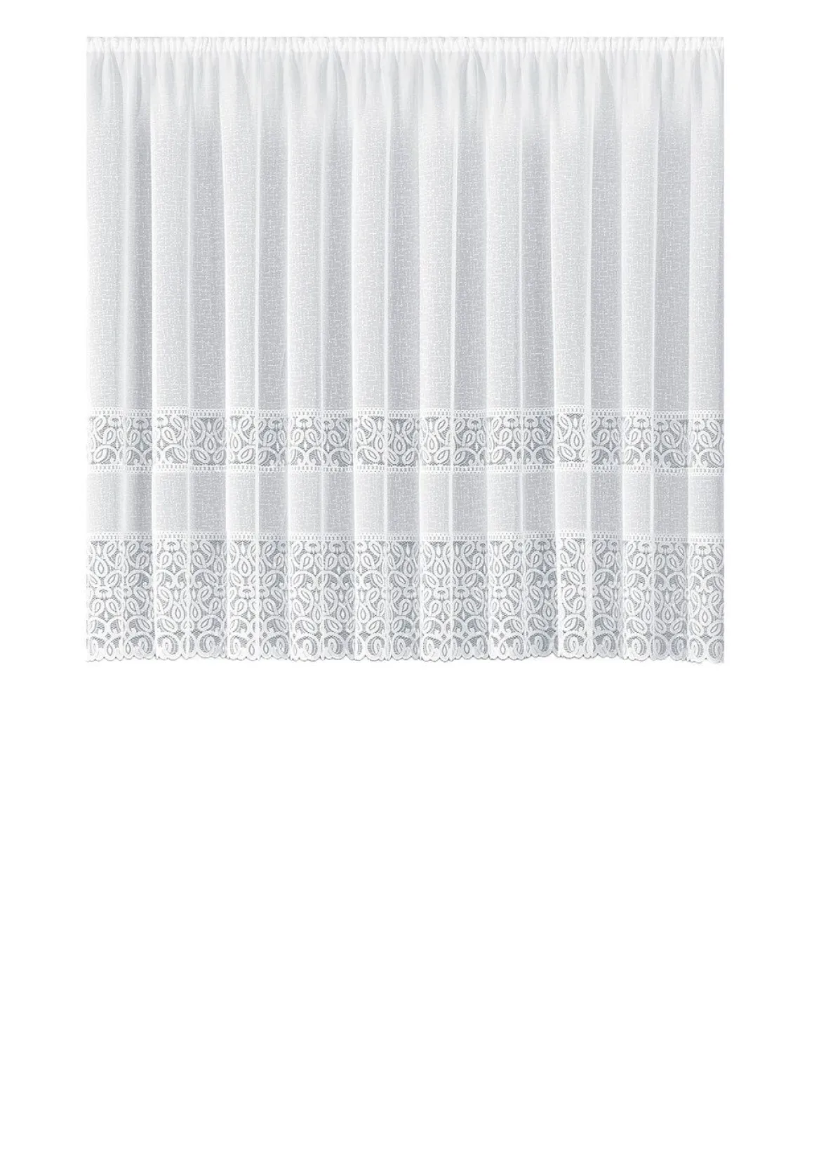 Blumenfenster-Store mit Universalschienenband