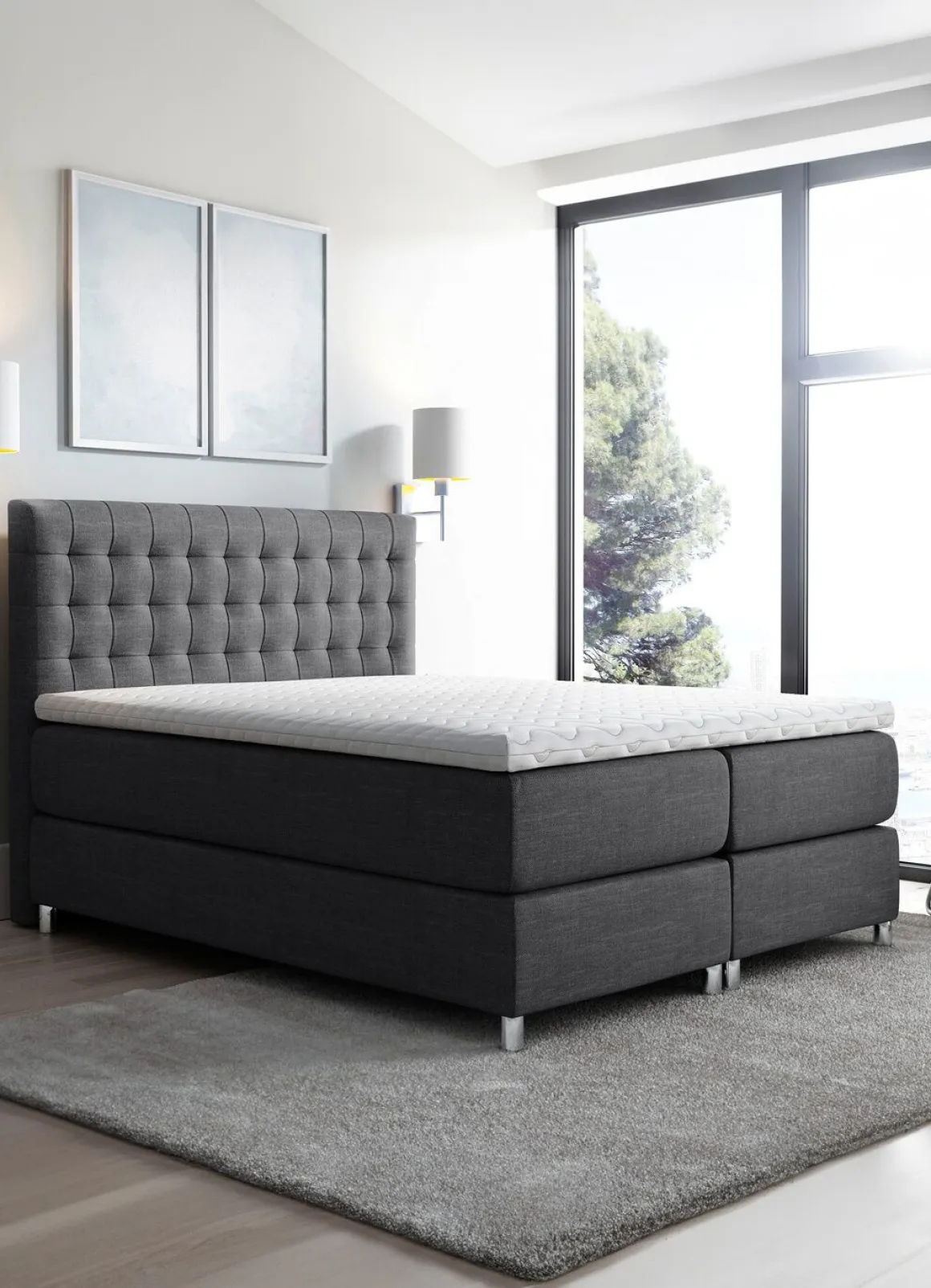 Boxspringbett mit Topper