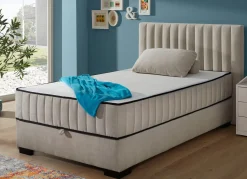 Boxspringbett mit Wendematratze und Bettkasten