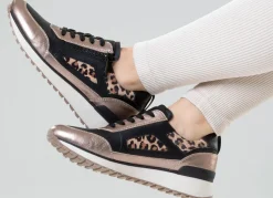 Caprice, trendige Damen-Sneaker, Weite G, mit herausnehmbarem Lederfußbett