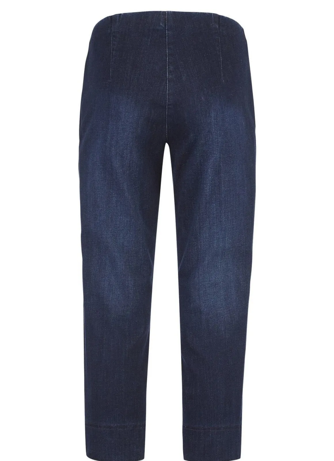 Capri-Jeans mit streckenden Biesen