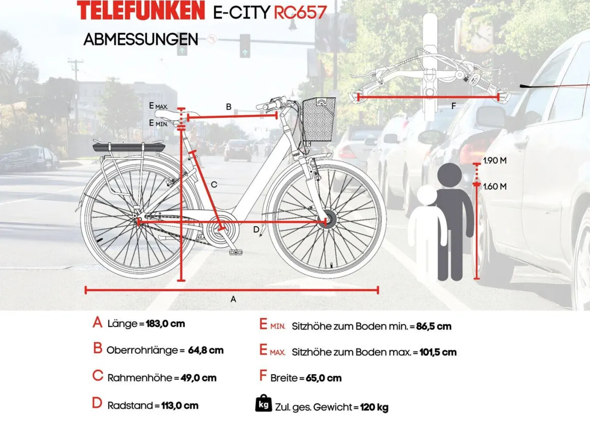 City-E-Bike RC667 von TELEFUNKEN