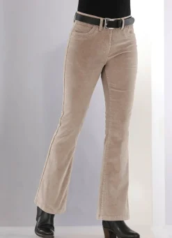 Cordhose in trendiger Bootcut-Form