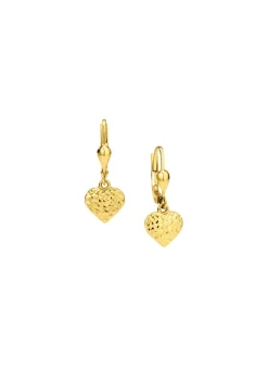 Diamantiere Herz-Ohrringe aus Gold