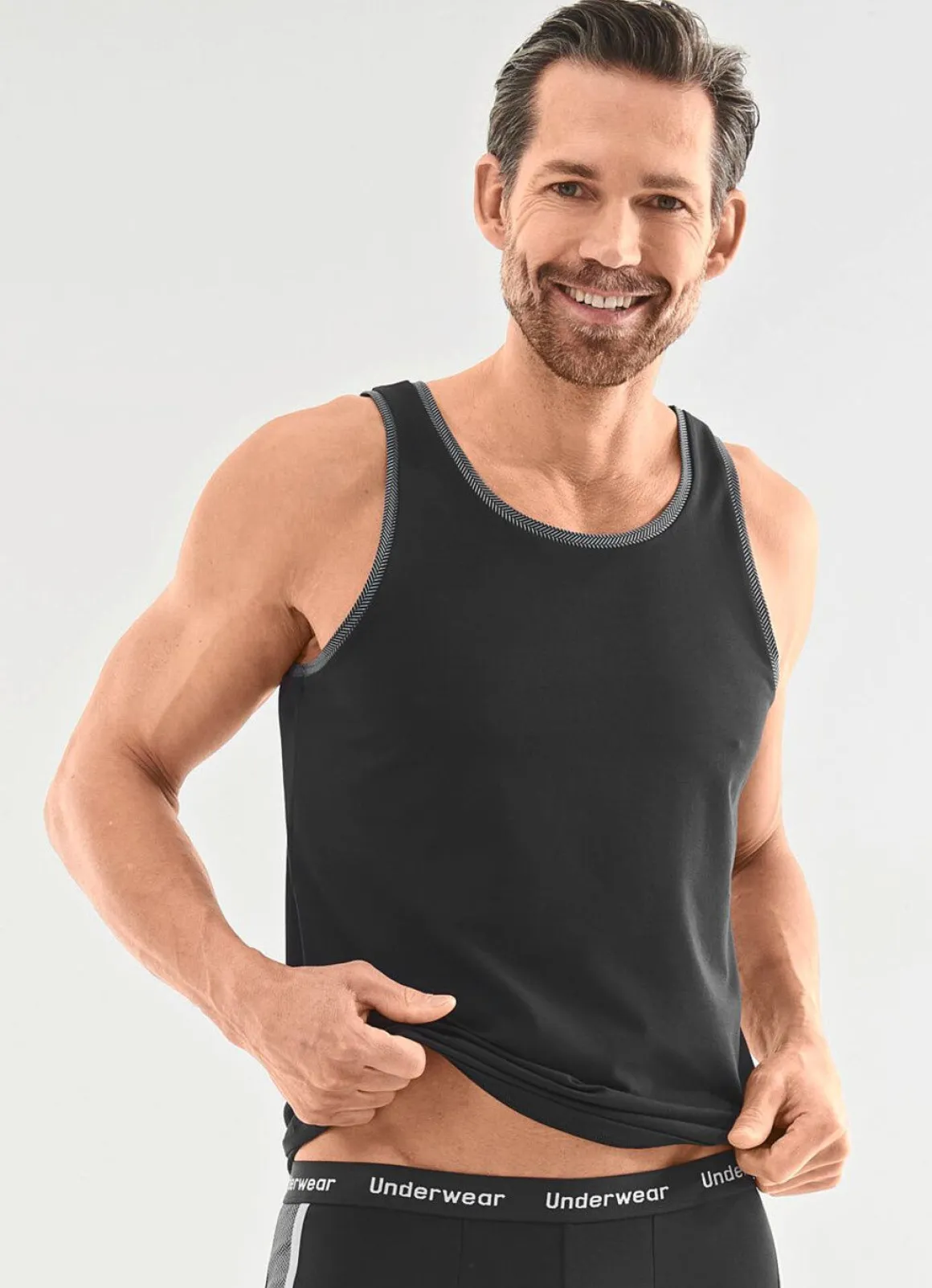 Dreierpack Achselshirts aus Feinjersey