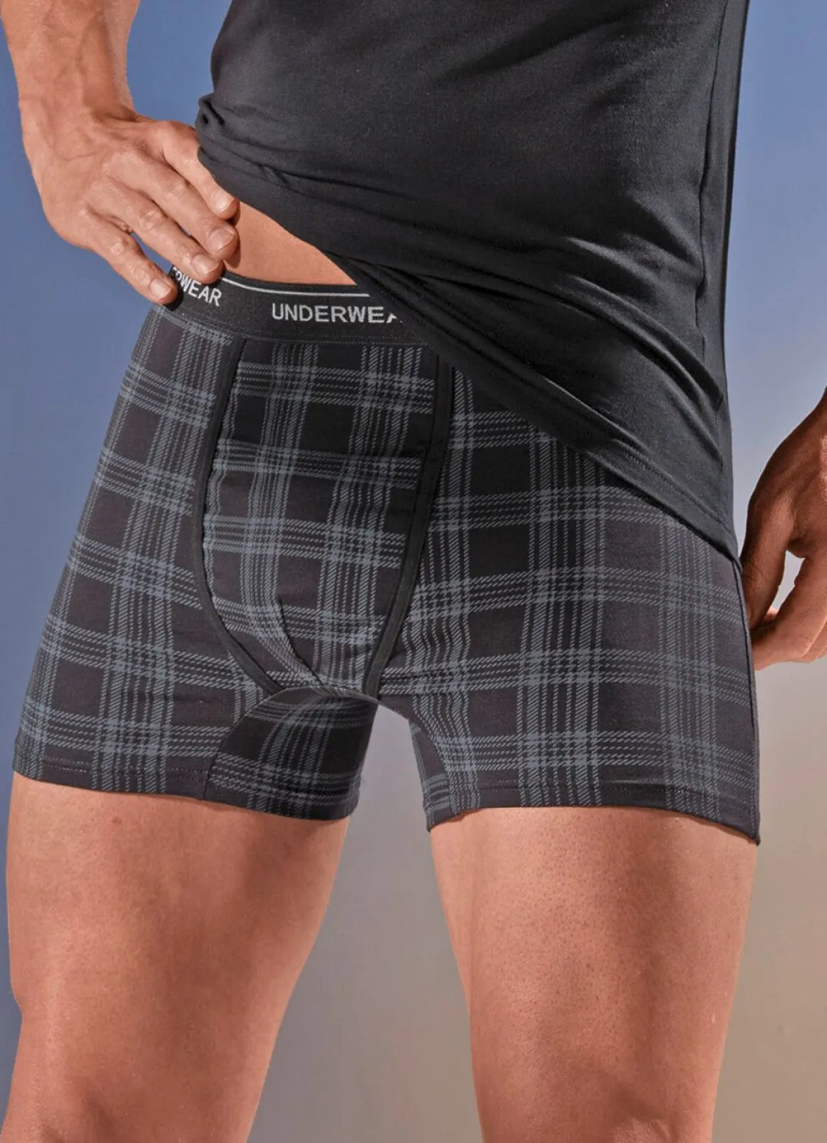 Dreierpack Pants mit Karodessin