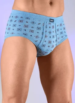 Dreierpack Slips mit Alloverdessin