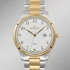 Dugena-Quartz-Herrenuhr mit Edelstahlbandgehäuse
