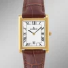 Dugena-Quartz-Herrenuhr mit Edelstahlgehäuse und Lederband