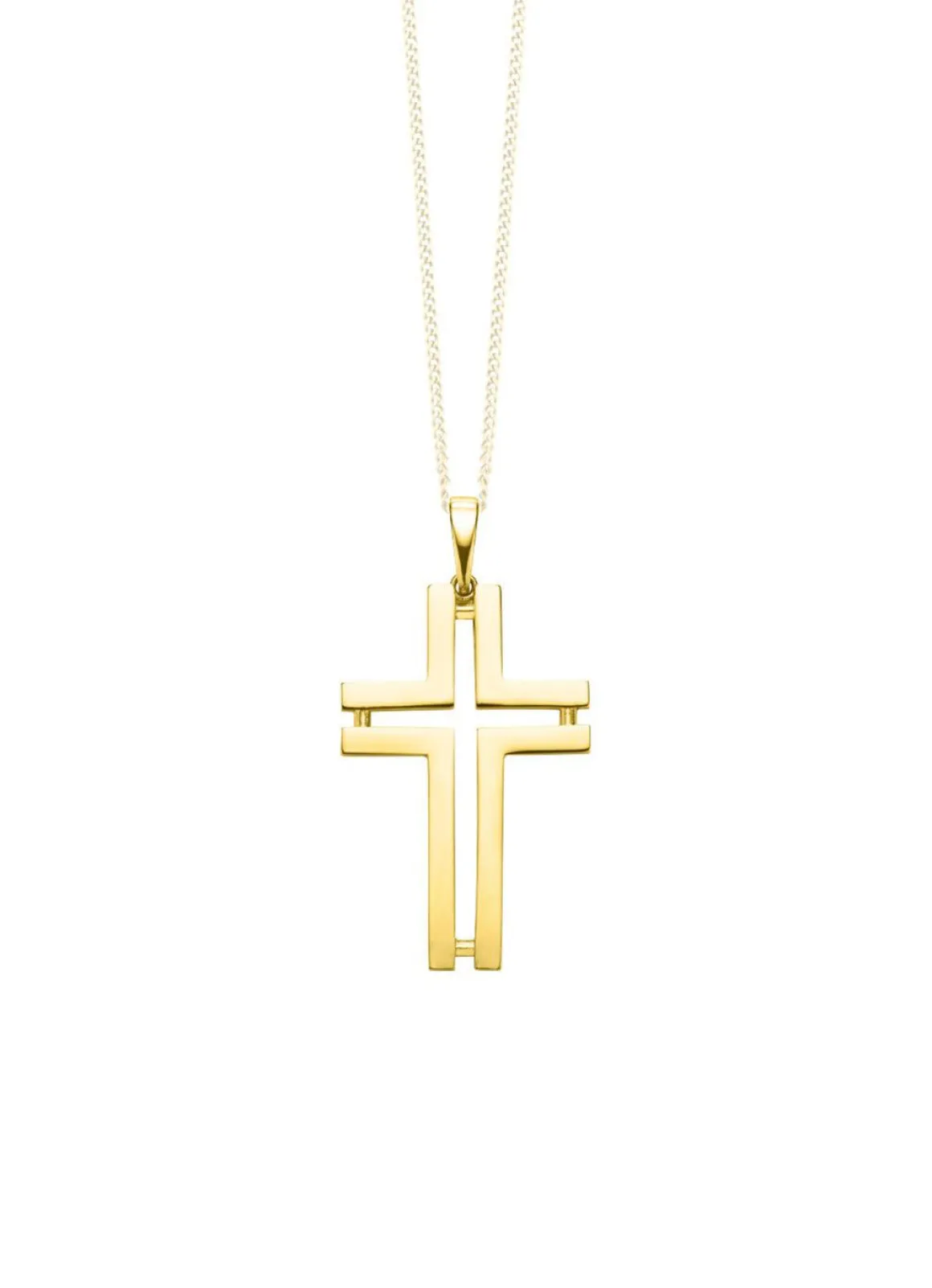 Durchbrochener Kreuz-Anhänger aus Gold