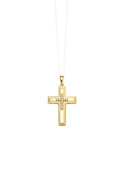 Durchbrochener Kreuz-Anhänger mit Brillanten