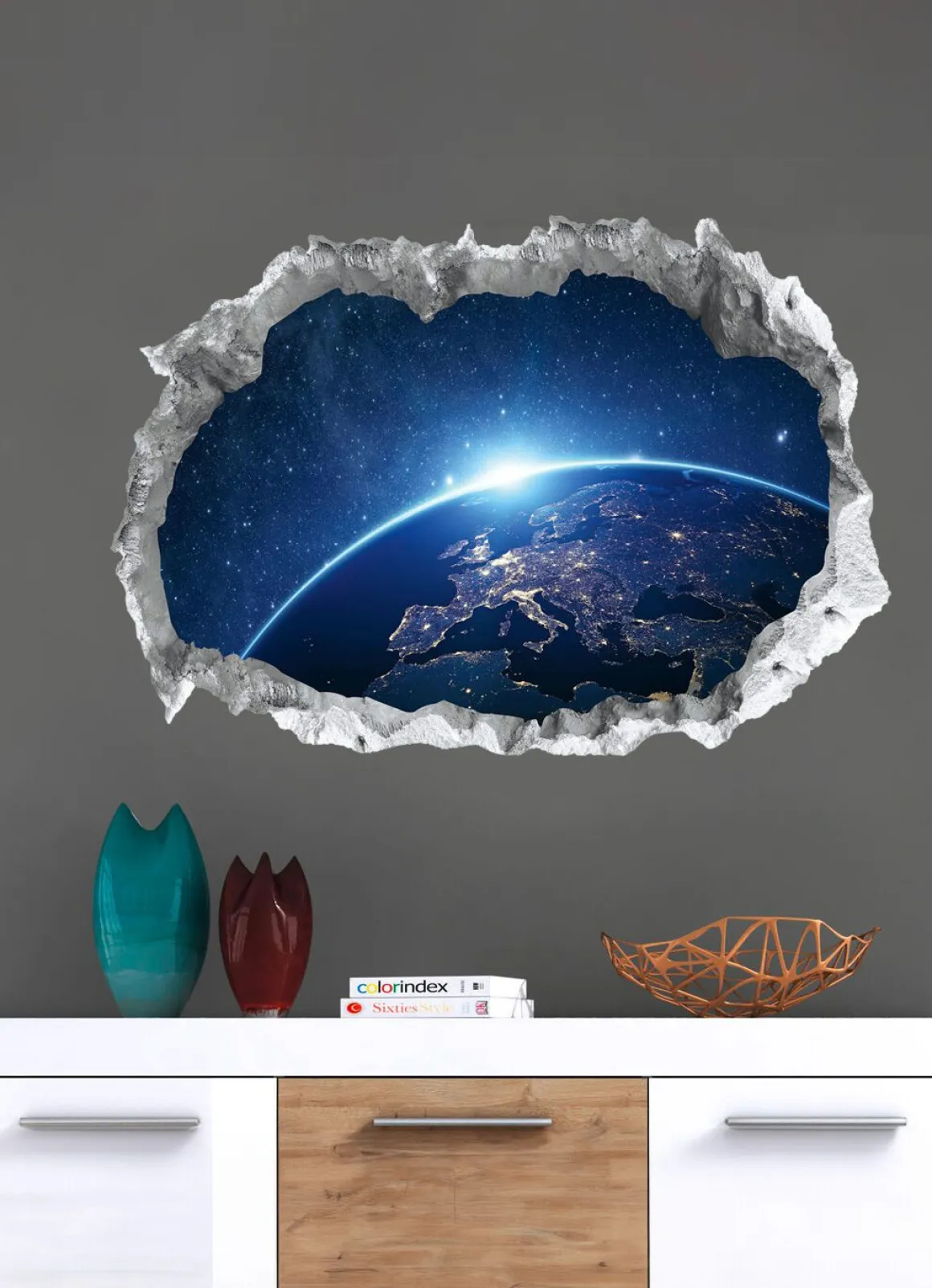 3D-Wandtattoo Galaxy nachtleuchtend