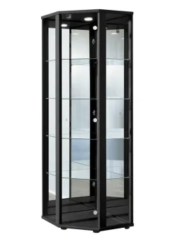 Eck-Vitrine mit LED-Beleuchtung