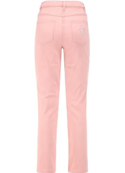 Edeljeans mit Stickerei in 7/8-Länge