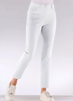 Edeljeans mit Stickerei in 7/8-Länge