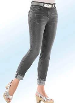 Edel-Jeans in 7/8-Länge mit hübschem Glitzersteinchenbesatz