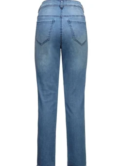 Edel-Jeans mit tollen Glitzersteinchen und Fransensaum