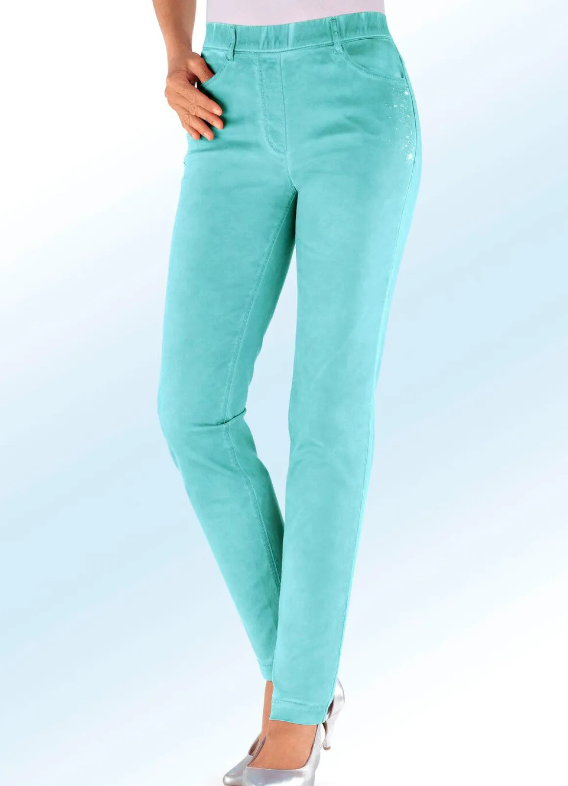 Edle Hose mit funkelnden Glitzersteinchen