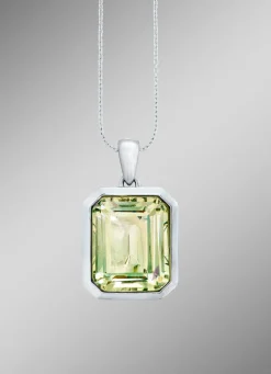 Effektvoller Anhänger mit echt grünem Amethyst
