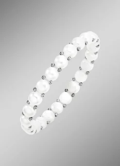 Elastisches Armband mit Süßwasser-Zuchtperlen
