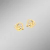 Elegante Knoten-Ohrstecker mit Zirkonia