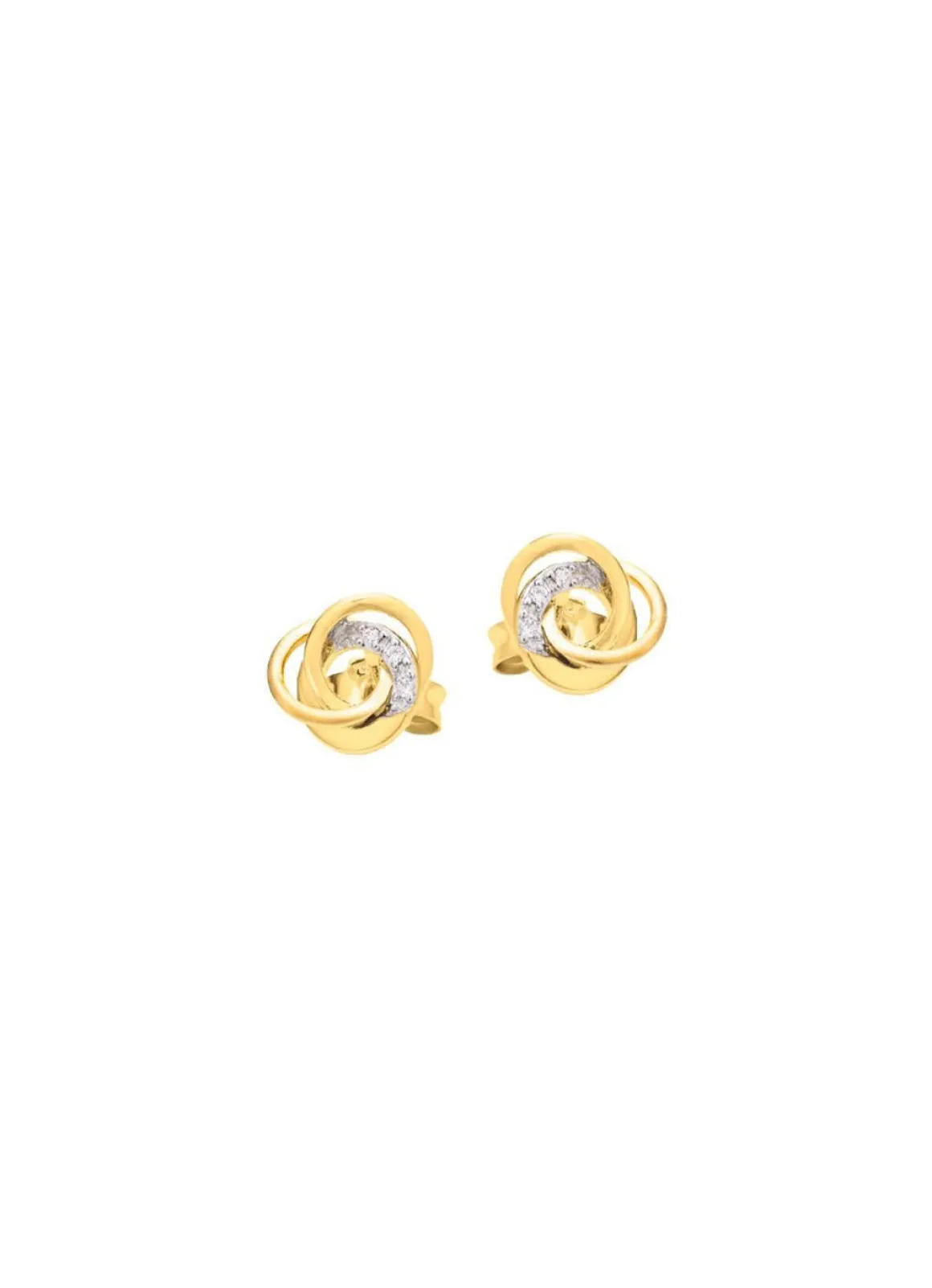 Elegante Knoten-Ohrstecker mit Zirkonia