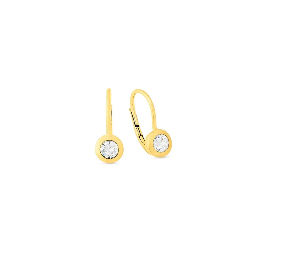Elegante Ohrringe in Gelbgold mit Brillant