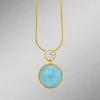 Elegante Raffinesse: Anhänger mit echtem, blauem Chalcedon