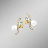 Eleganz mit einem Hauch von Farbe – Vergoldete Ohrstecker