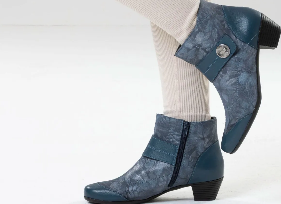 ELENA EDEN, elegante Damen-Stiefeletten, Weite G, mit herausnehmbarem Fußbett