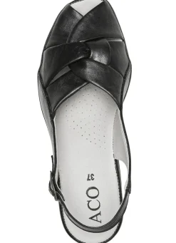 ELENA EDEN, elegante Damen-Sandalen, Weite G, aus Leder