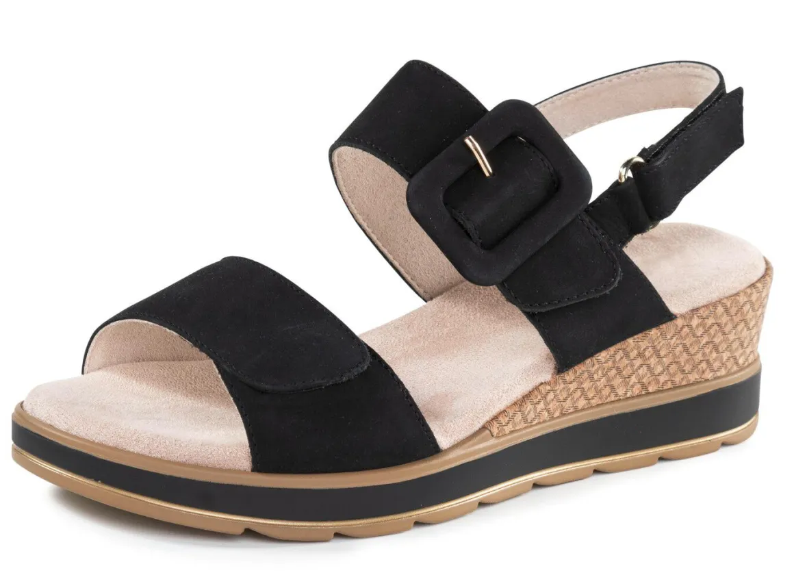 ELENA EDEN Sandalette aus feinem Nubukleder
