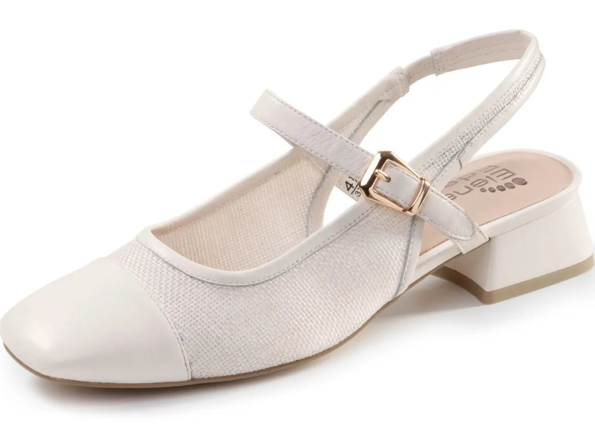 ELENA EDEN, schicke Damen-Slingpumps, Weite G, mit Klettverschluss